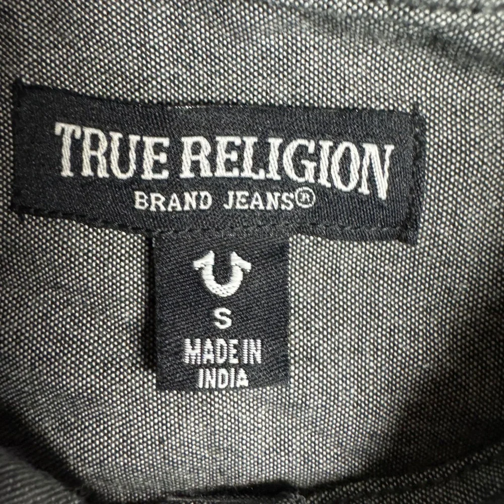Kids True‎ Religion Gray Long Sleeve Button Up Shirt Size S